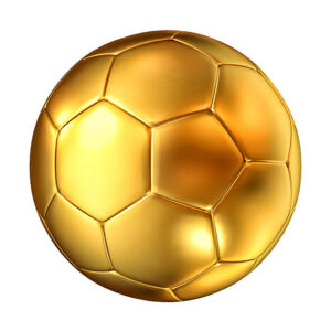 Golden football With Shoes